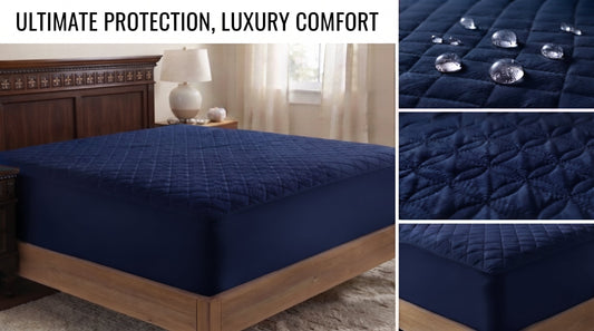 Waterproof Quilted Mattress Protector – Soft Breathable Elastic Fitted DRY HOME