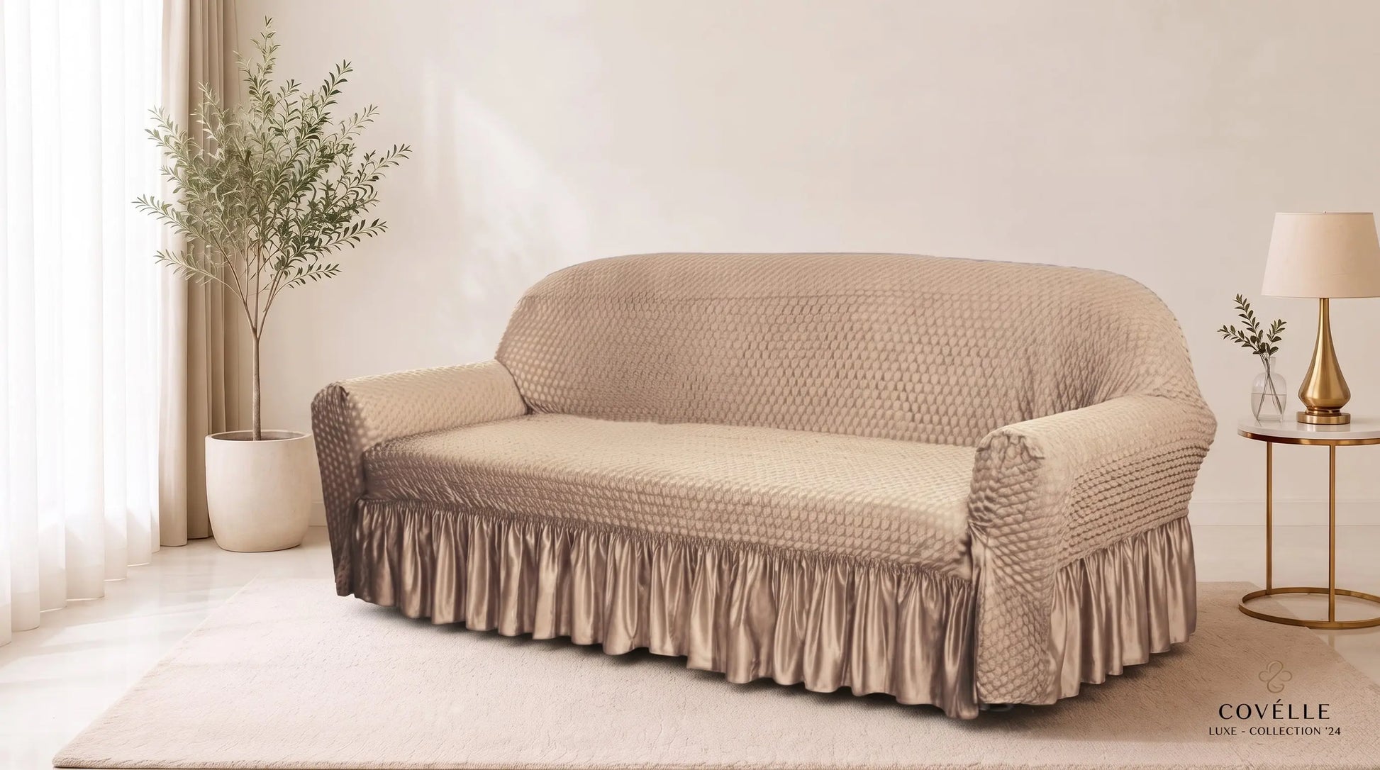 Turkish Style Bubble Sofa Cover – Stretchable Elastic Fit DRY HOME