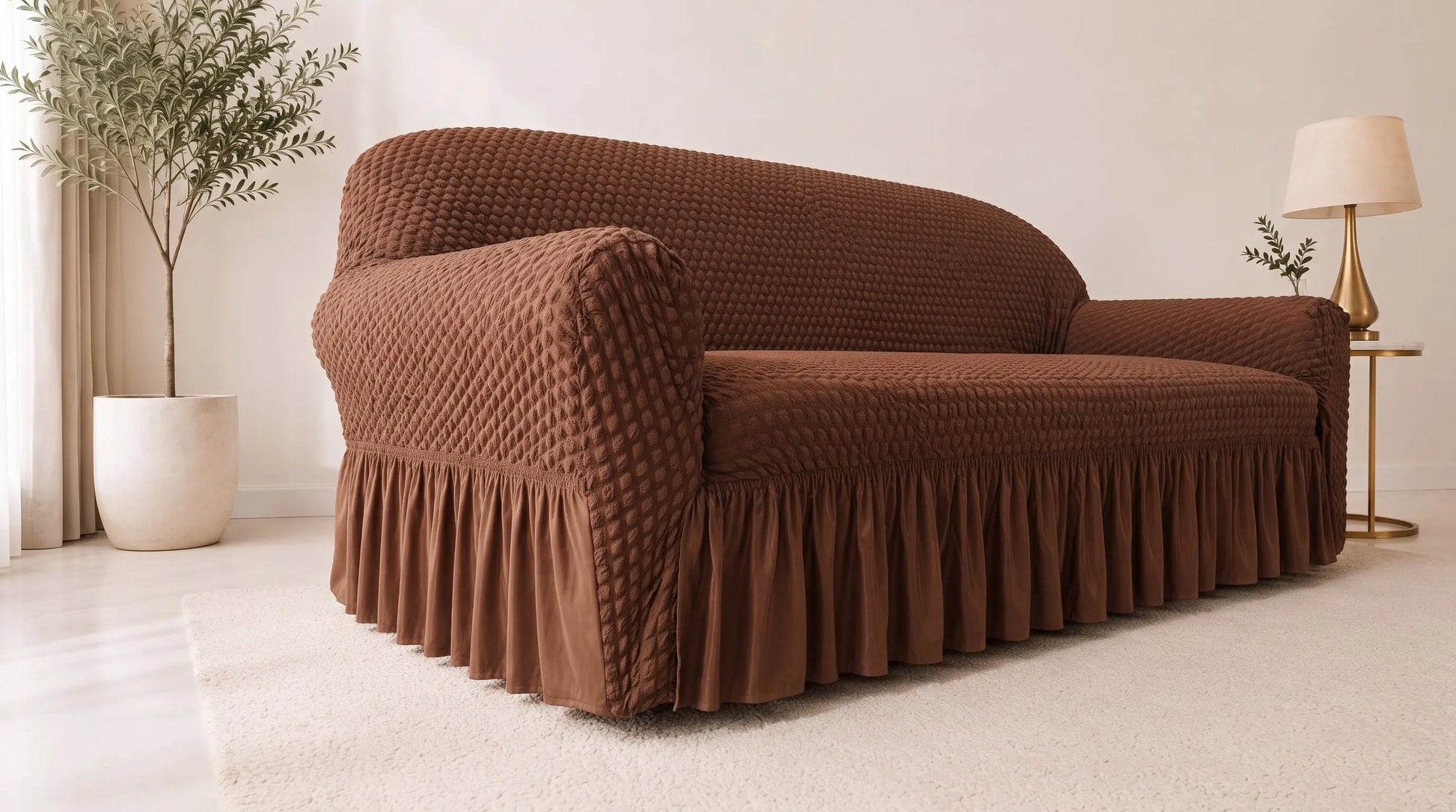 Turkish Style Bubble Sofa Cover – Stretchable Elastic Fit DRY HOME