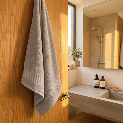 Dry Home Premium Large Size Bath Towel Gray (600) GSM