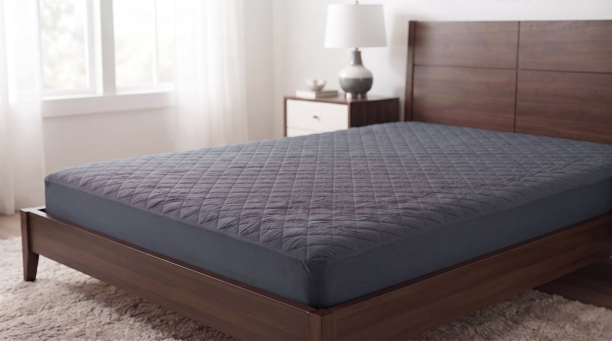 Waterproof Quilted Mattress Protector – Soft Breathable Elastic Fitted DRY HOME