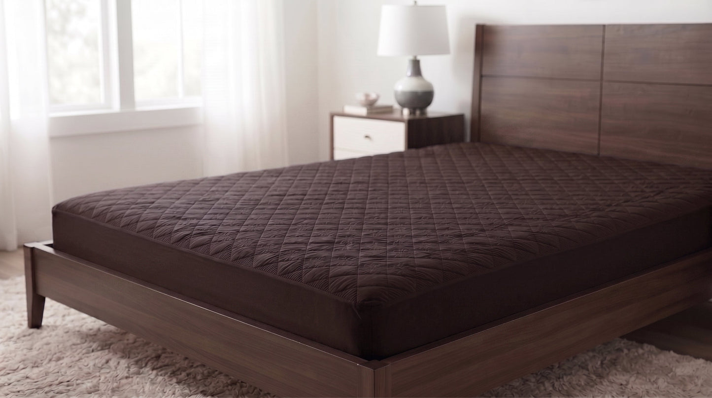 Waterproof Quilted Mattress Protector – Soft Breathable Elastic Fitted DRY HOME