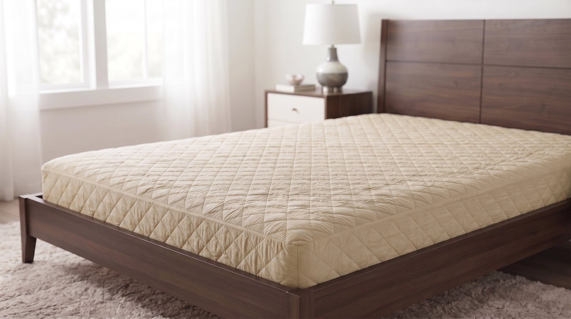 Waterproof Quilted Mattress Protector – Soft Breathable Elastic Fitted DRY HOME
