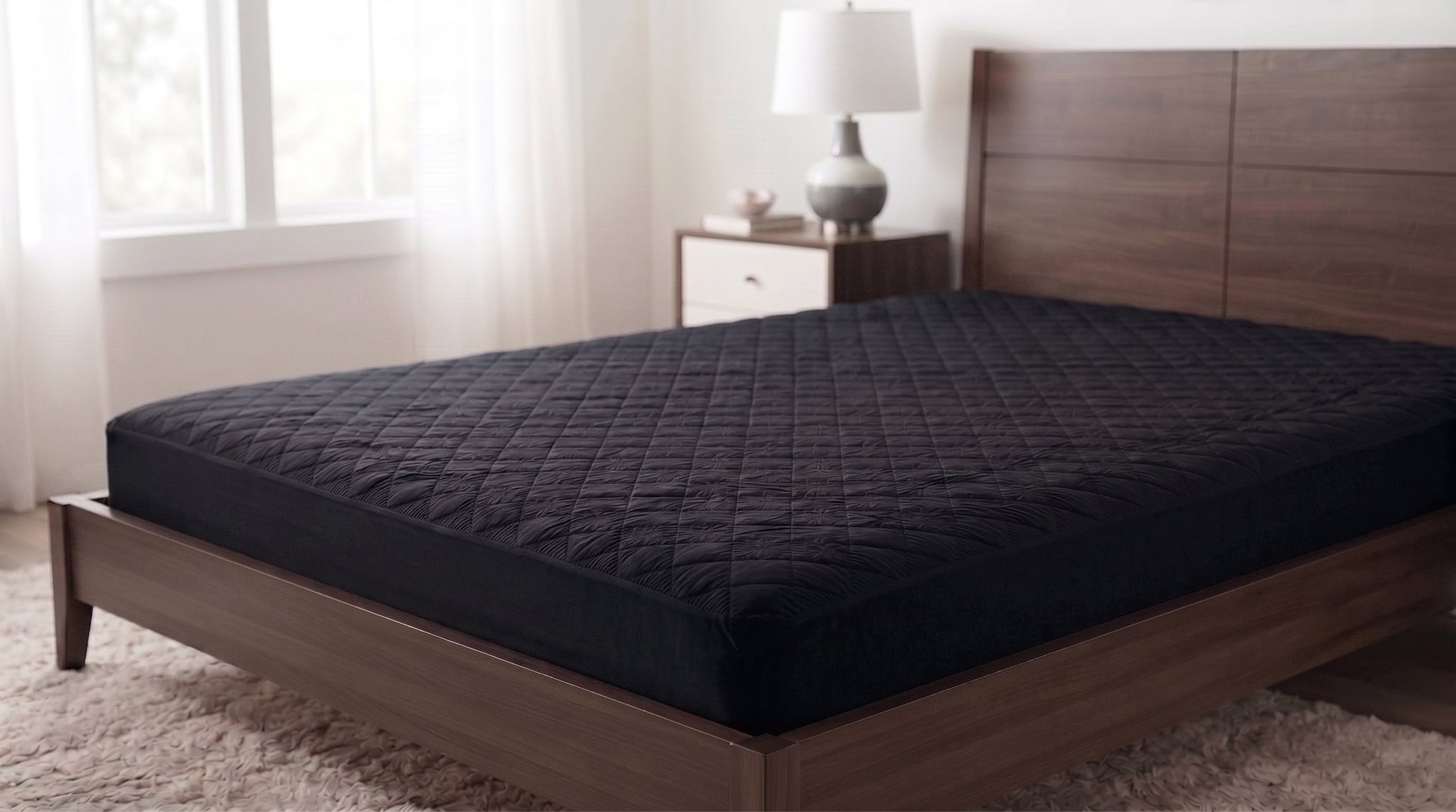 Waterproof Quilted Mattress Protector – Soft Breathable Elastic Fitted DRY HOME