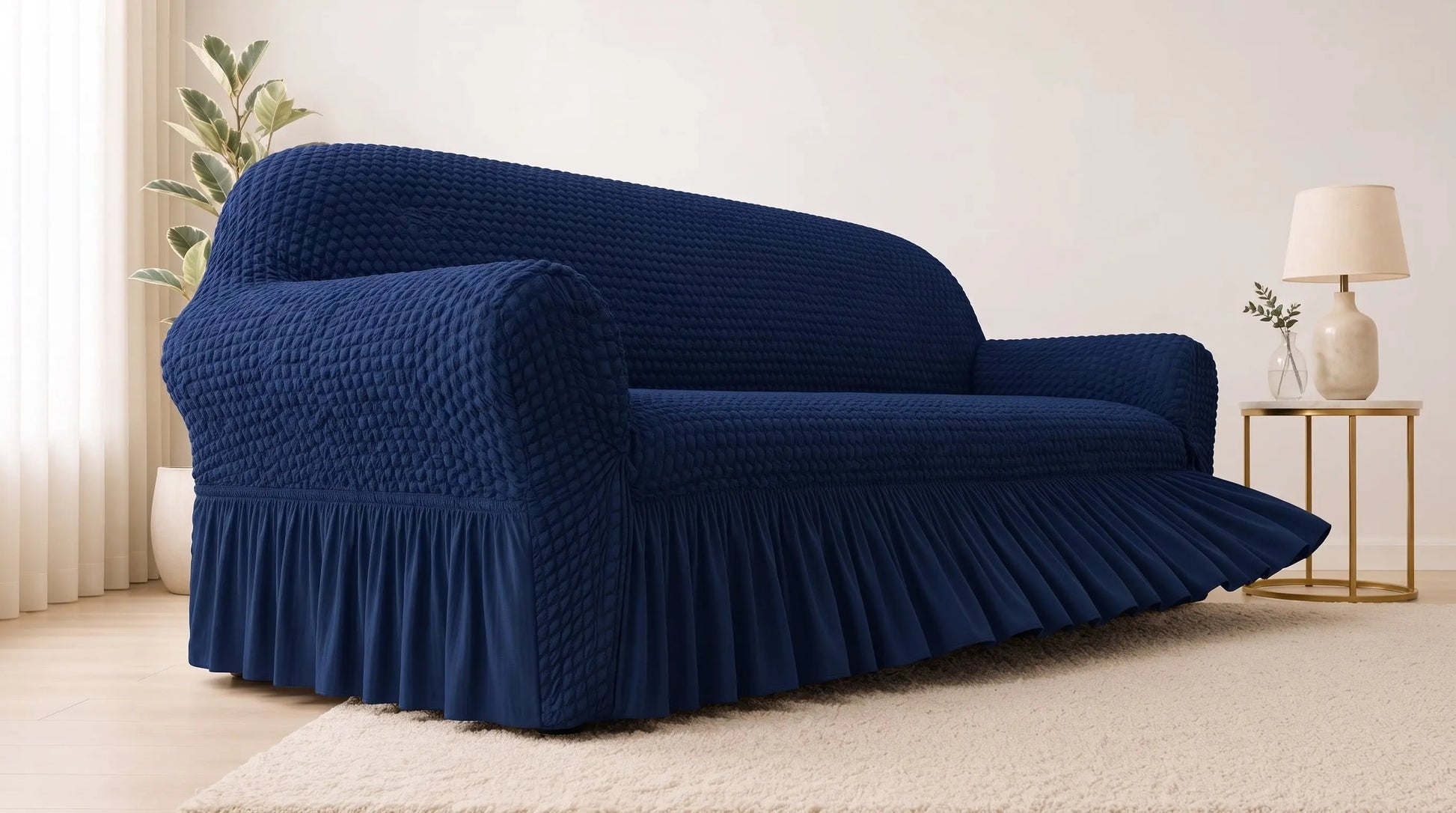 Turkish Style Bubble Sofa Cover – Stretchable Elastic Fit DRY HOME