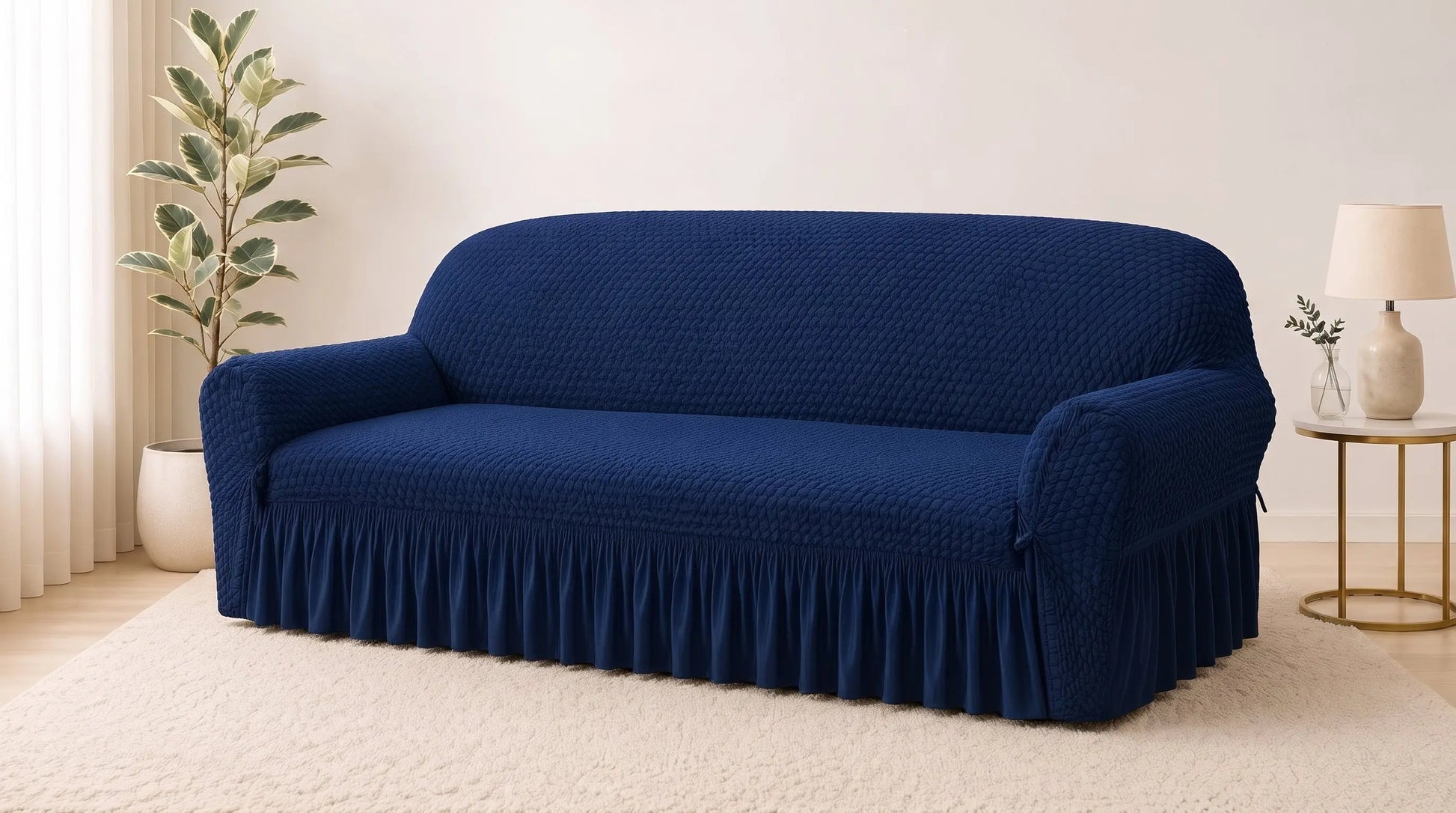 Turkish Style Bubble Sofa Cover – Stretchable Elastic Fit DRY HOME