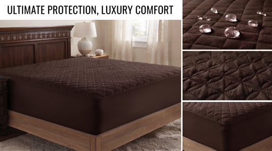 Waterproof Quilted Mattress Protector – Soft Breathable Elastic Fitted DRY HOME