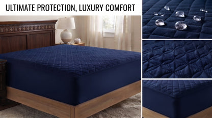 Waterproof Quilted Mattress Protector – Soft Breathable Elastic Fitted DRY HOME