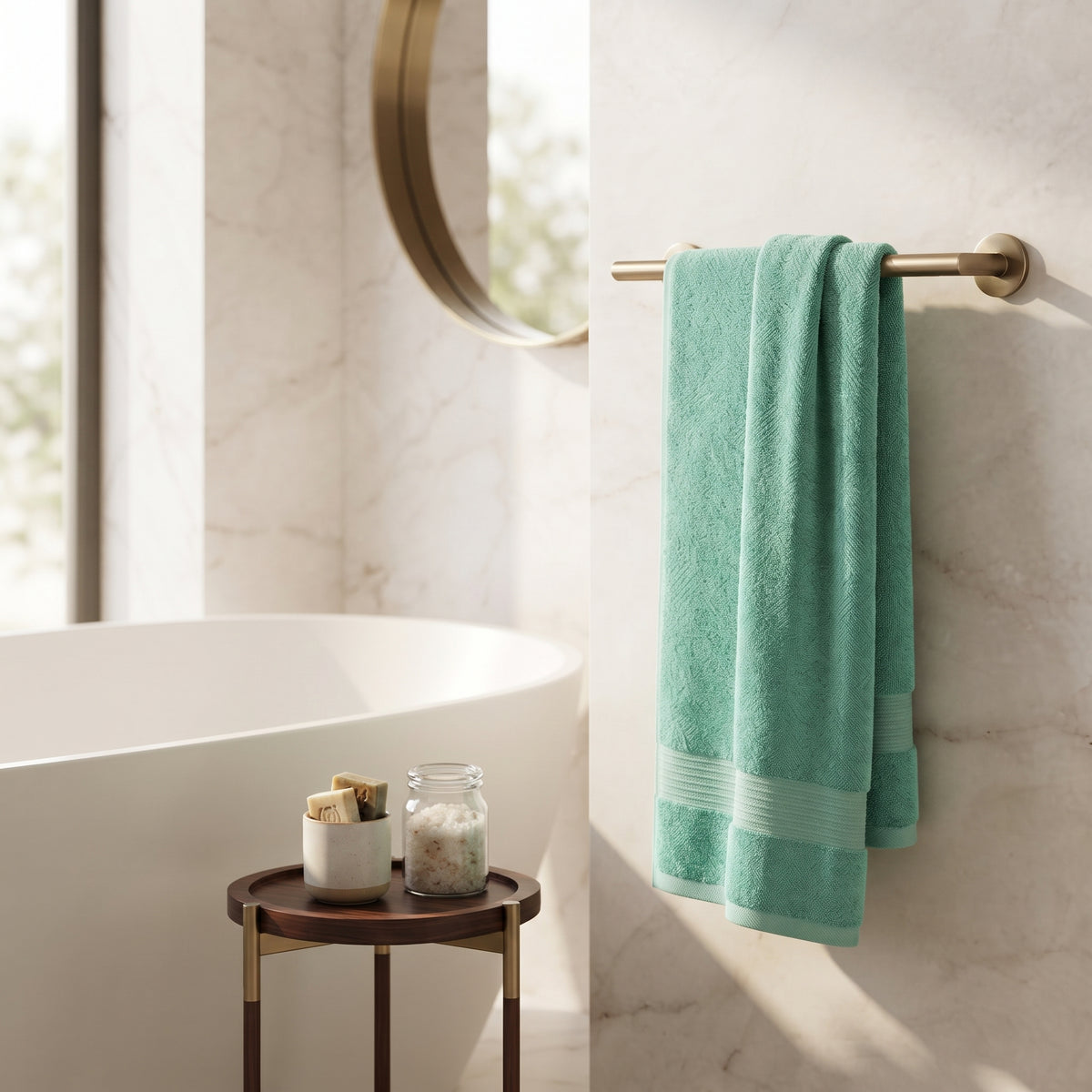 Premium Large Size luxury Bath Towel Mint Green