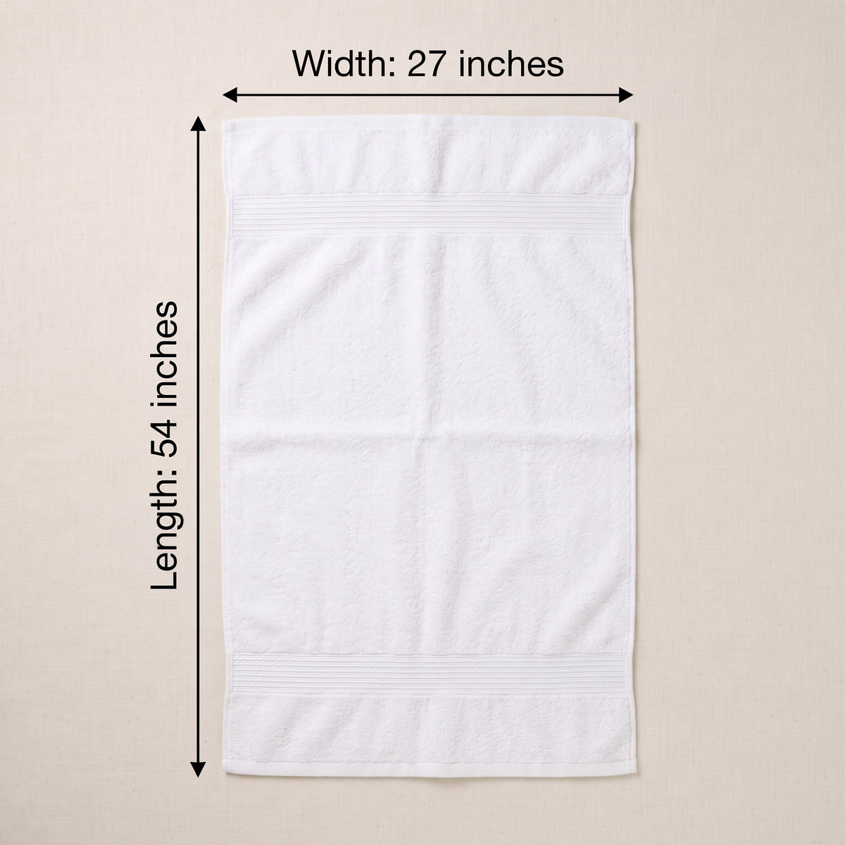 Large Size Bath Towel White Super Absorbent