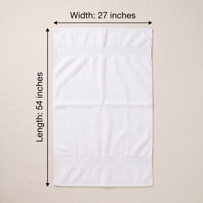 Large Size Bath Towel White Super Absorbent