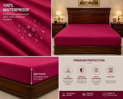 Dry Home Waterproof Fitted Mattress Protector – Breathable & Dust Mite Proof DRY HOME