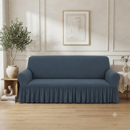 Turkish Mesh Fitted Sofa Cover Gray – Stretchable Breathable Fabric | Dry Home