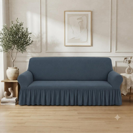 Turkish Mesh Fitted Sofa Cover Gray – Stretchable Breathable Fabric | Dry Home