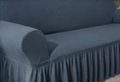 Turkish Mesh Fitted Sofa Cover Gray – Stretchable Breathable Fabric | Dry Home
