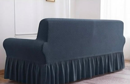 Turkish Mesh Fitted Sofa Cover Gray – Stretchable Breathable Fabric | Dry Home