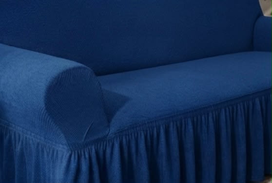 Turkish Mesh Fitted Sofa Cover Blue – Stretchable Breathable Fabric | Dry Home