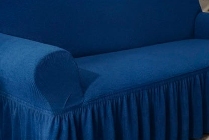 Turkish Mesh Fitted Sofa Cover Blue – Stretchable Breathable Fabric | Dry Home