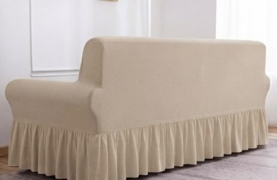 Turkish Mesh Fitted Sofa Cover Beige – Stretchable Breathable Fabric | Dry Home