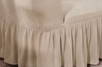 Turkish Mesh Fitted Sofa Cover Beige – Stretchable Breathable Fabric | Dry Home