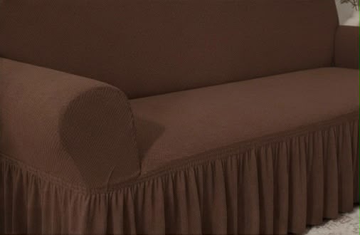 Turkish Mesh Fitted Sofa Cover Brown – Stretchable Breathable Fabric | Dry Home