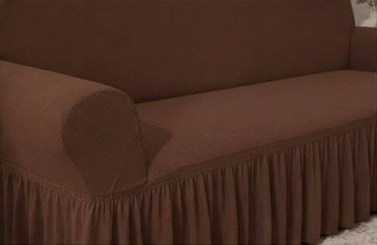 Turkish Mesh Fitted Sofa Cover Brown – Stretchable Breathable Fabric | Dry Home