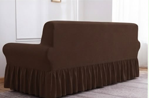 Turkish Mesh Fitted Sofa Cover Brown – Stretchable Breathable Fabric | Dry Home