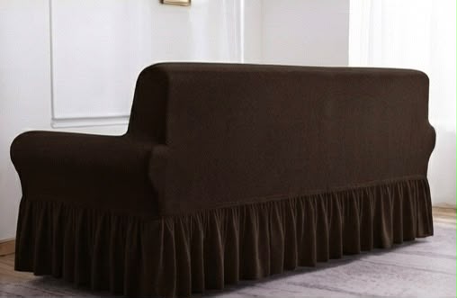 Turkish Mesh Fitted Sofa Cover Coffee Brown- Breathable Stretchable - All Sizes | Dry Home