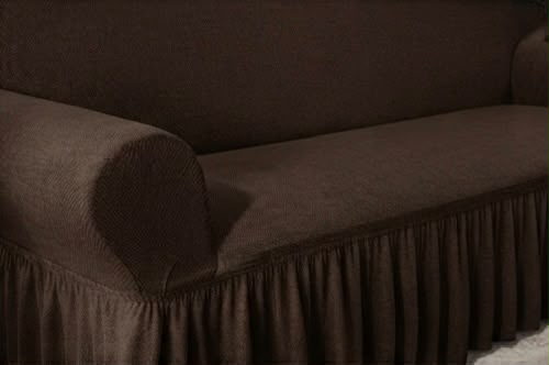 Turkish Mesh Fitted Sofa Cover Coffee Brown- Breathable Stretchable - All Sizes | Dry Home